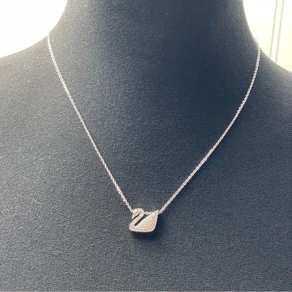 Swarovski Jewelry - Swarovski Rhodium Crystal Iconic Swan Necklace